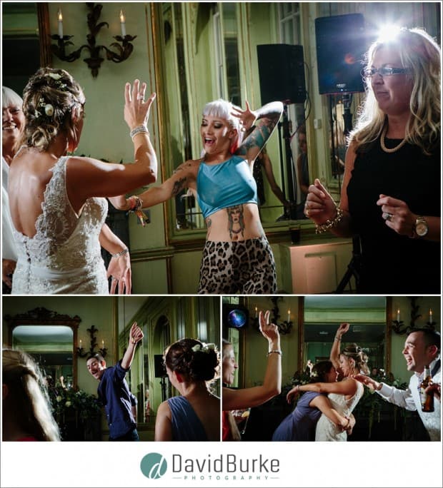 crazy dancing at wedding