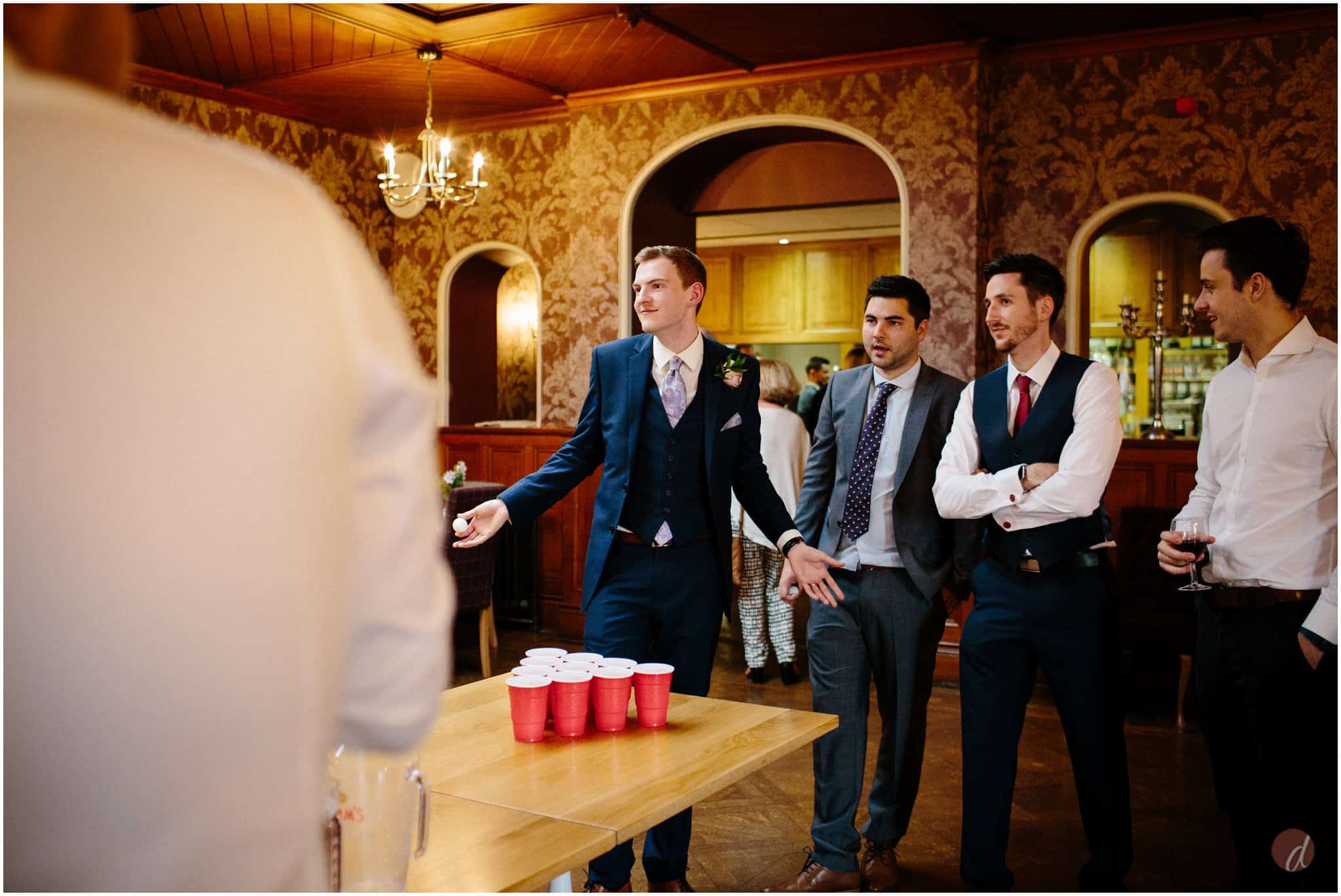 beer pong at weddings
