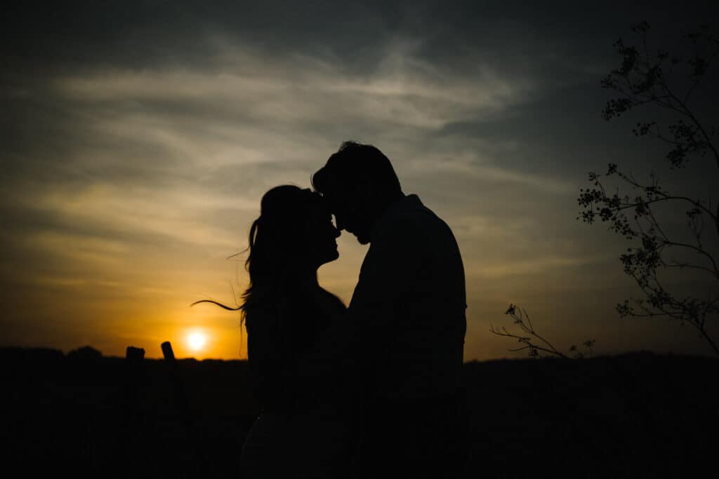 wedding silhouette at eastwell manor