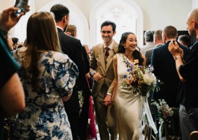great hall wedding exit chiddingstone castle
